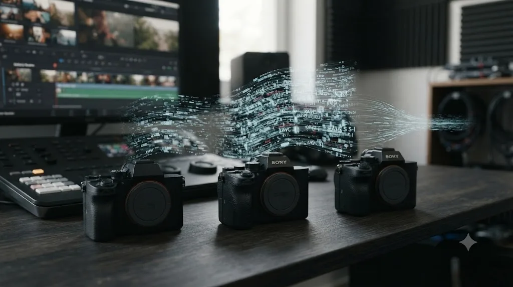 Illustration comparing the XAVC S, XAVC S-I, and XAVC HS codec options on the Sony A7S III