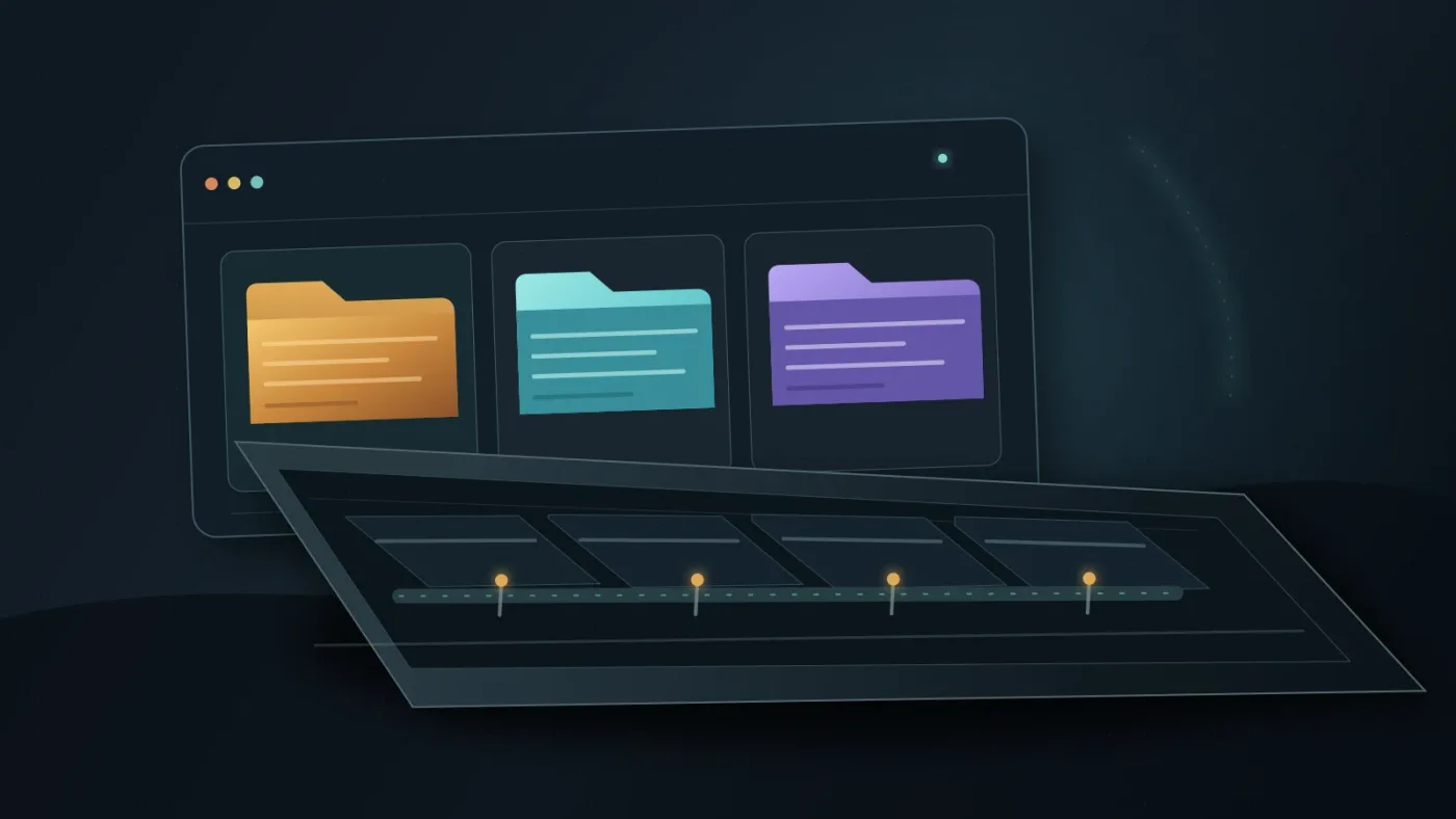 Illustration of organized Fairlight tracks for action-scene sound design
