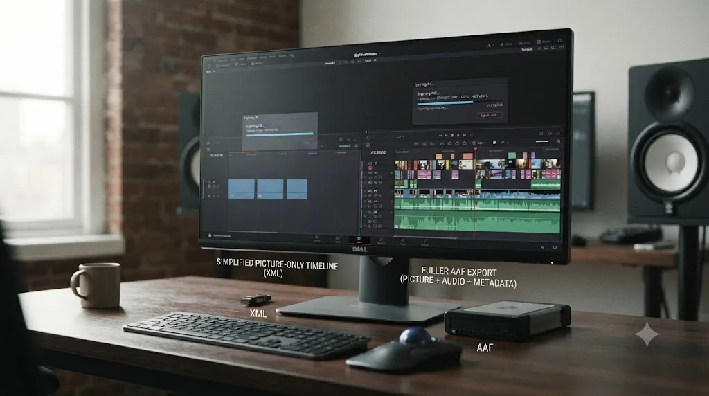 Illustration comparing Windows and macOS folder paths for the DaVinci Resolve project database