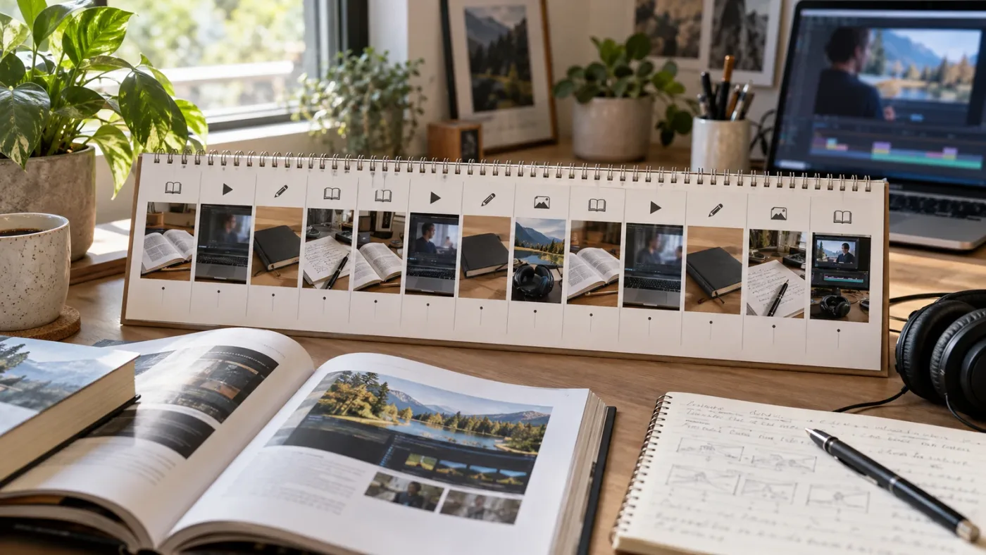 Illustration of a 14-day DaVinci Resolve study plan
