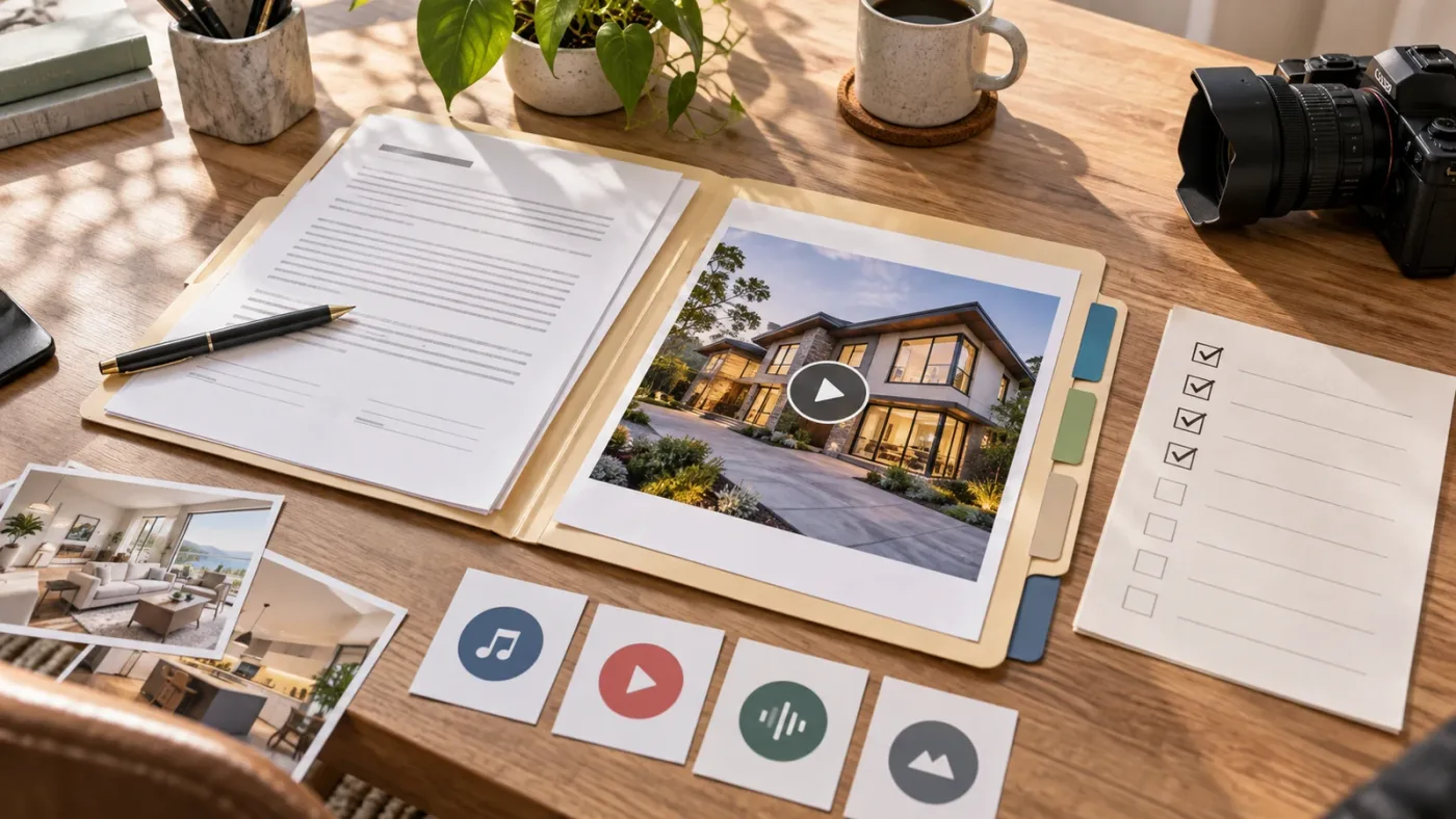 Illustration of music licensing and safelisting for real estate client videos