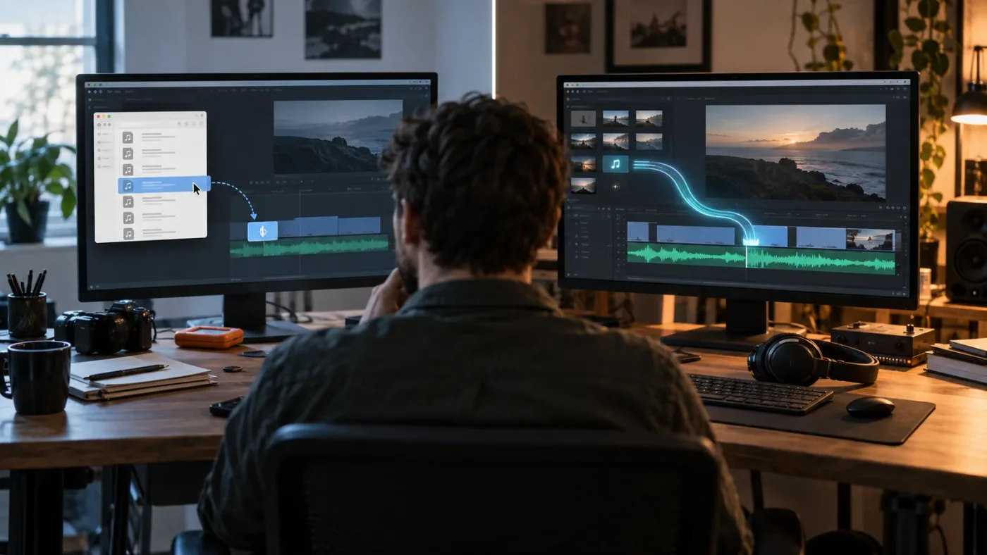 Illustration of free and Studio DaVinci Resolve audio workflows