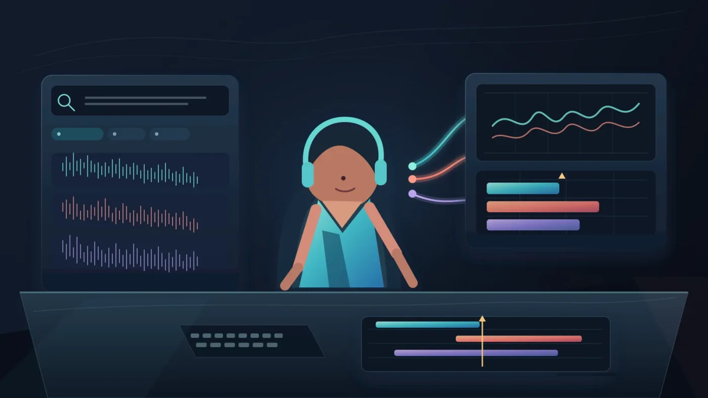 Illustration of a music search and stem workflow for DaVinci Resolve 21
