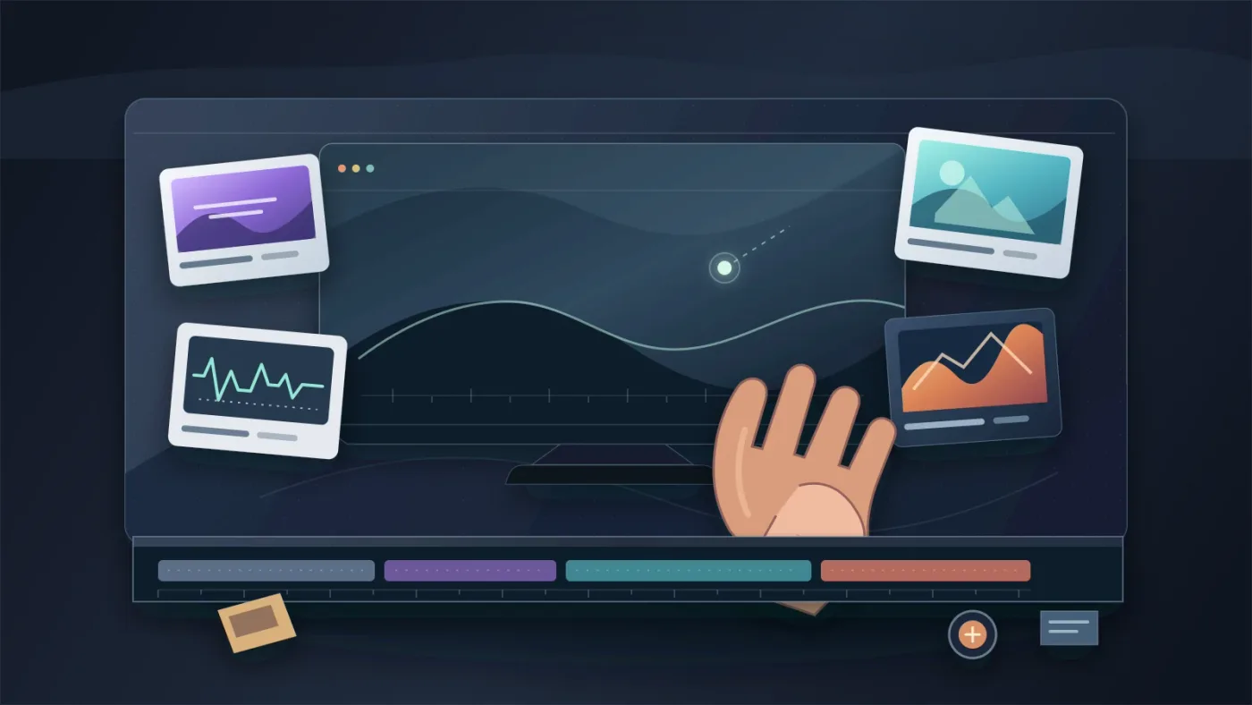Illustration of Motion Array visual assets being evaluated for a DaVinci Resolve 21 project