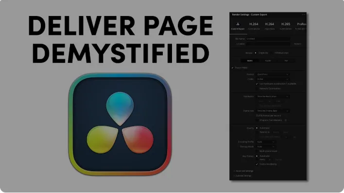 Illustration of the keyframe interval setting in the DaVinci Resolve Deliver page Advanced Settings