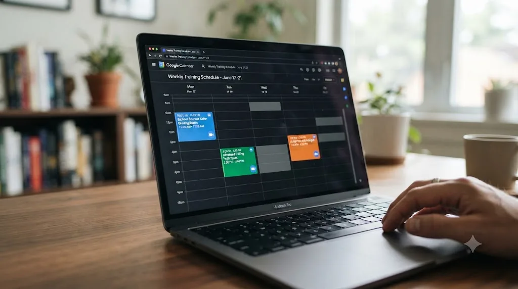 Illustration of a live DaVinci Resolve training webinar schedule