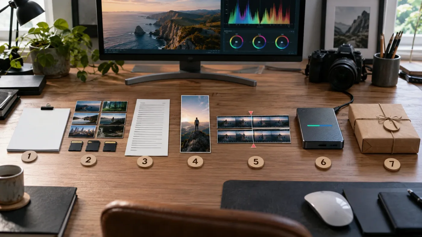 Illustration of a DaVinci Resolve template proof test with a real episode