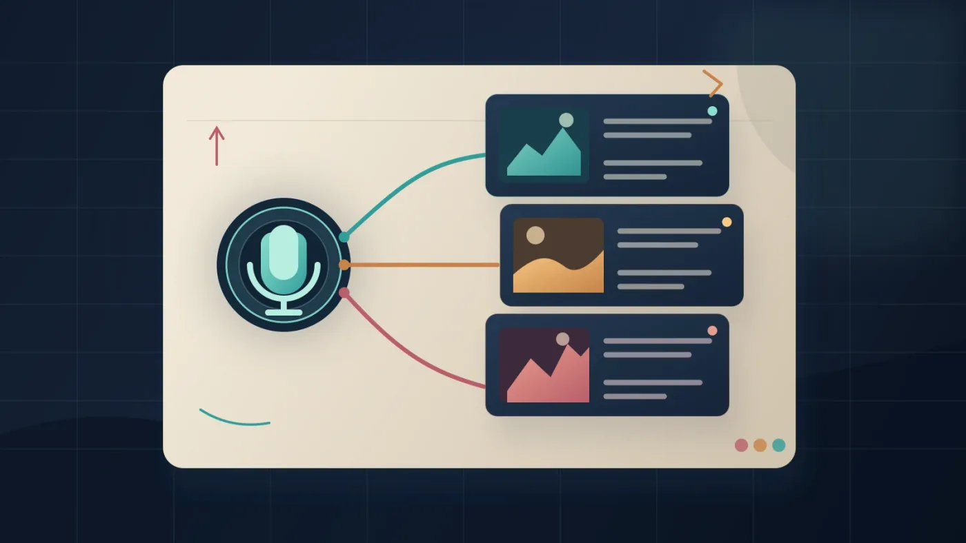 Illustration of interview dialogue paired with story-driven B-roll