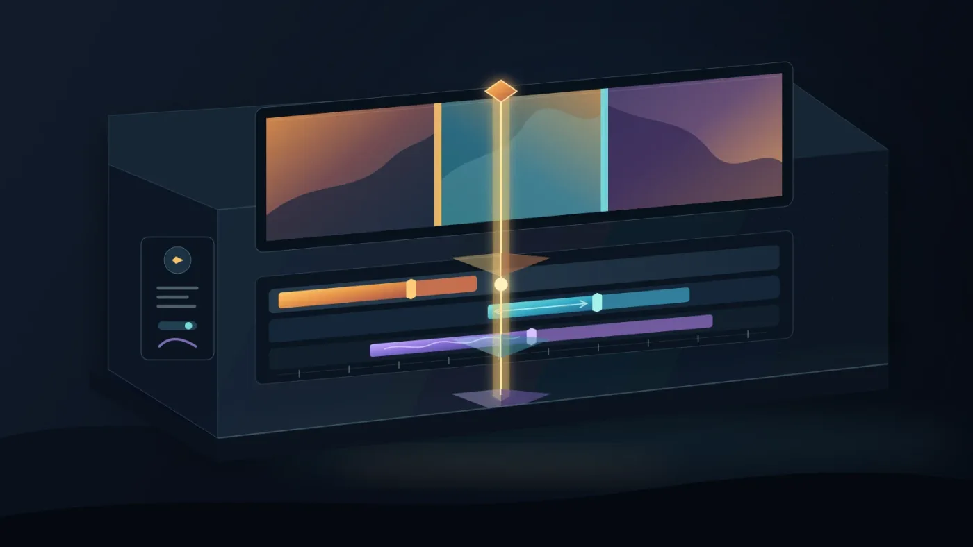 Illustration of testing a DaVinci Resolve transition template on three representative cuts