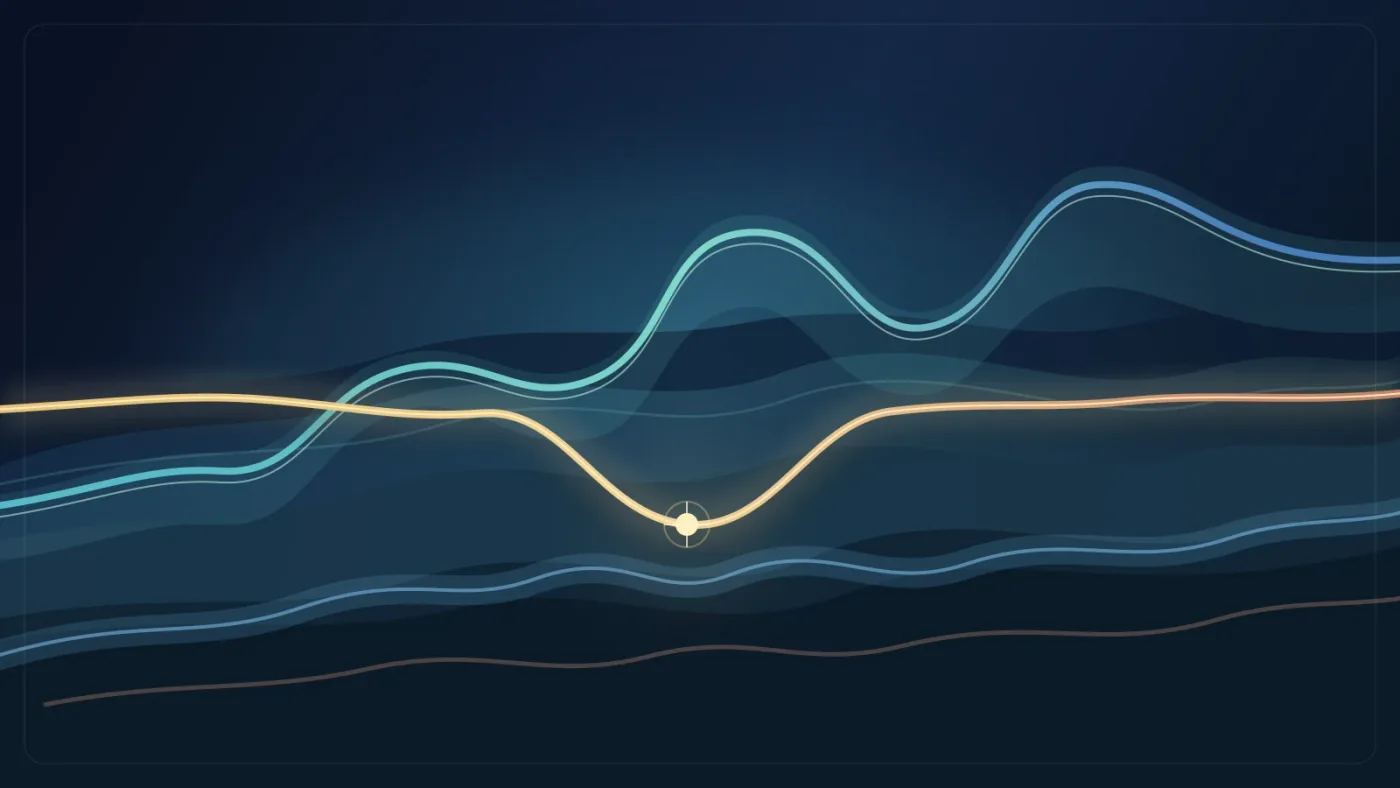 Illustration of music ducking under travel vlog narration