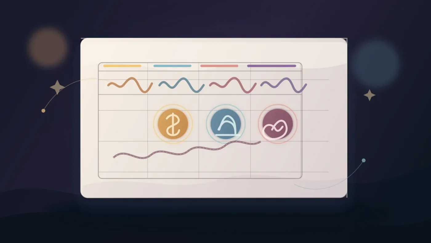 Illustration of a wedding video music decision matrix