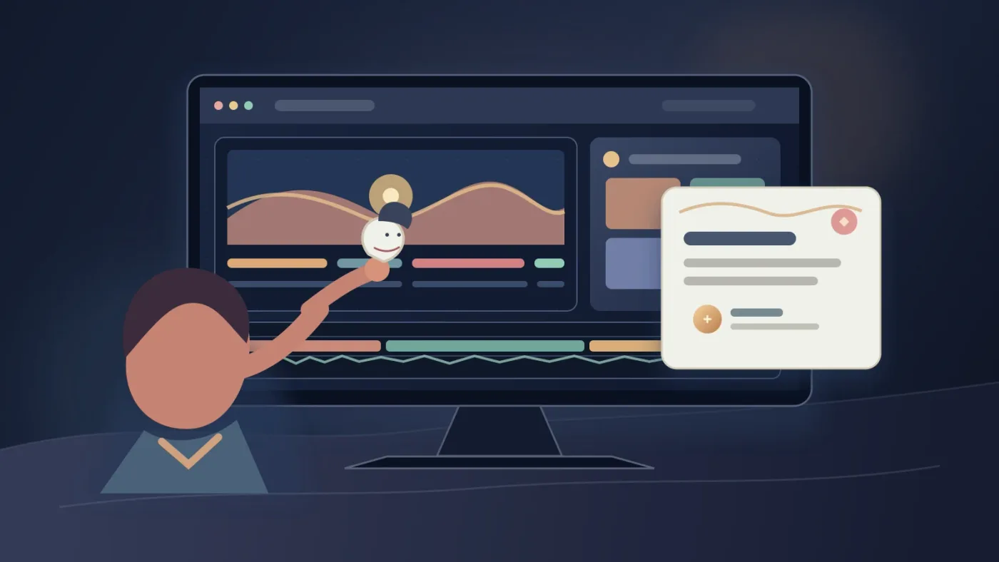 Illustration of comparing licensed music options for a wedding film