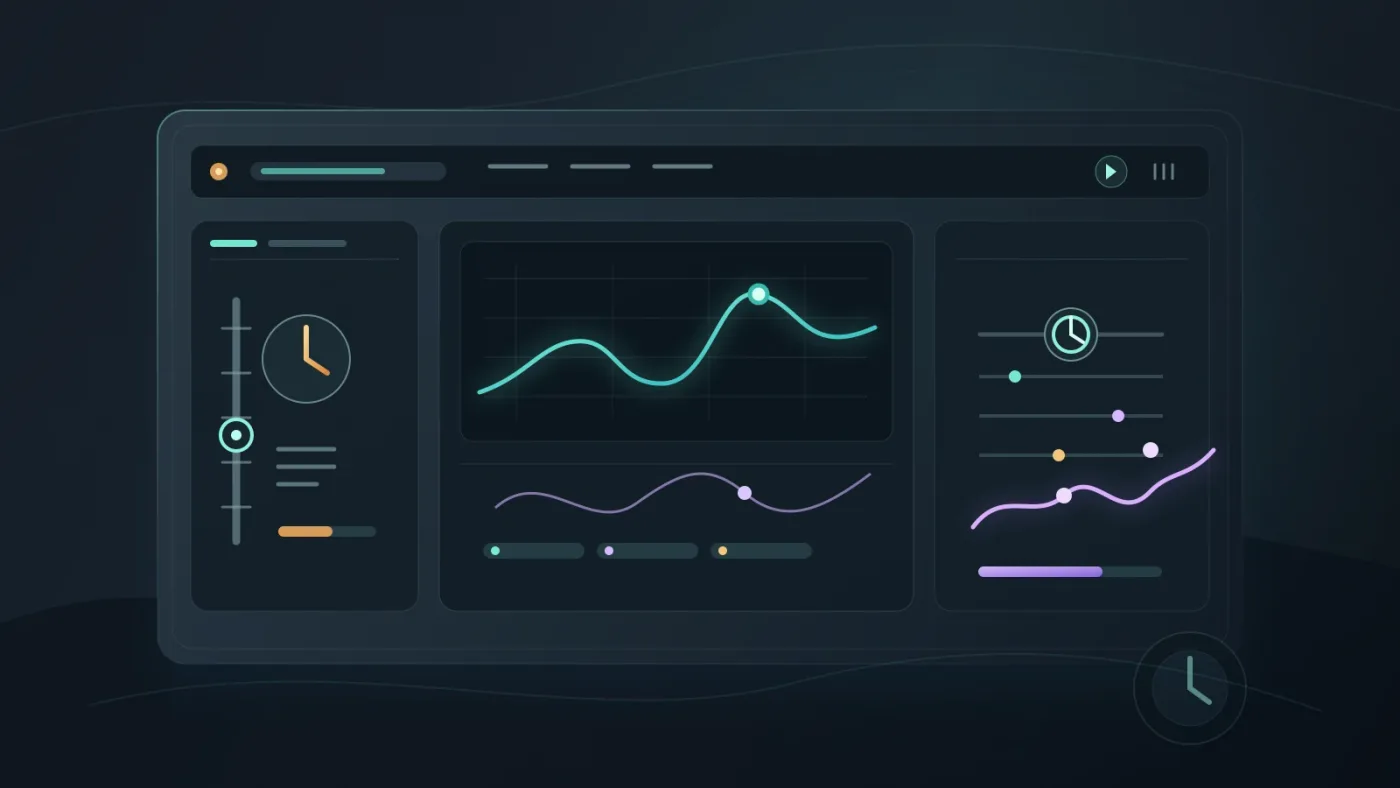 Illustration of Fairlight controls shaping a documentary sound effect with gain, EQ, pan, and automation.