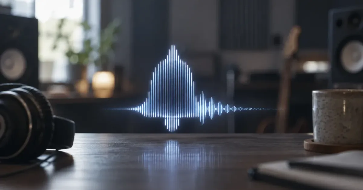 Illustration of a phone notification sound waveform and bell