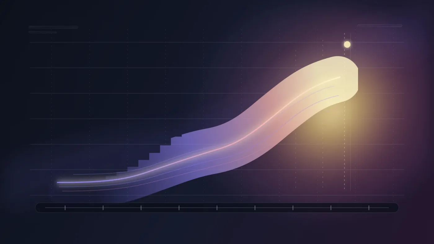 Illustration of a riser sound building into a video transition