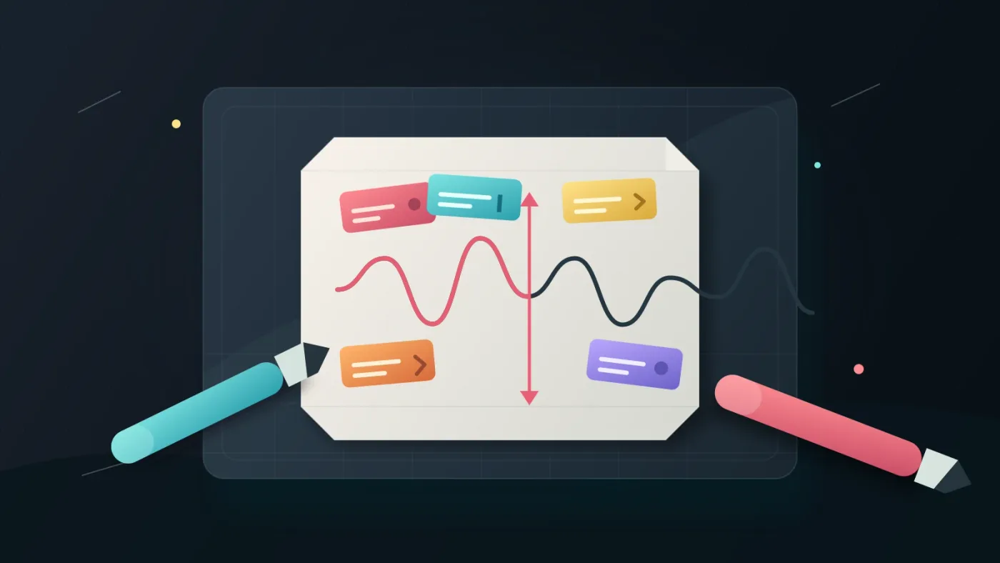 Illustration of color-coded music and action markers for DaVinci Resolve editing