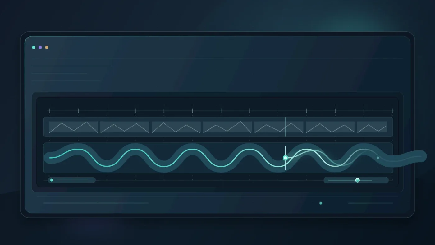 Illustration of finishing a seamless music loop under a video edit