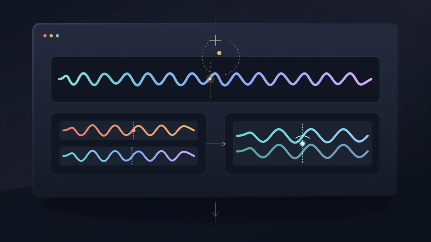 Illustration of troubleshooting clicks and beat shifts in a DaVinci Resolve music loop