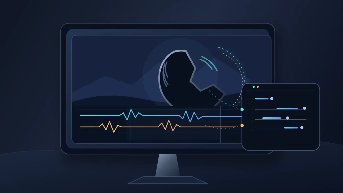 Illustration of a finished telephone voice effect in a DaVinci Resolve edit