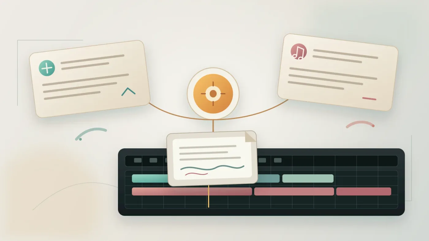 Illustration of choosing licensed replacement music for a DaVinci Resolve project