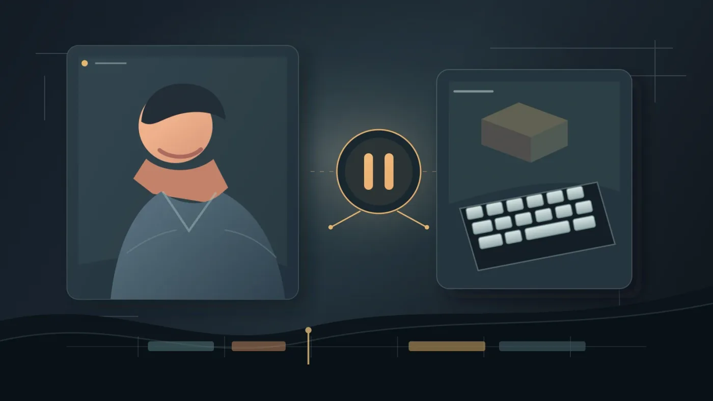 Illustration of a motivated cutaway covering an interview jump cut