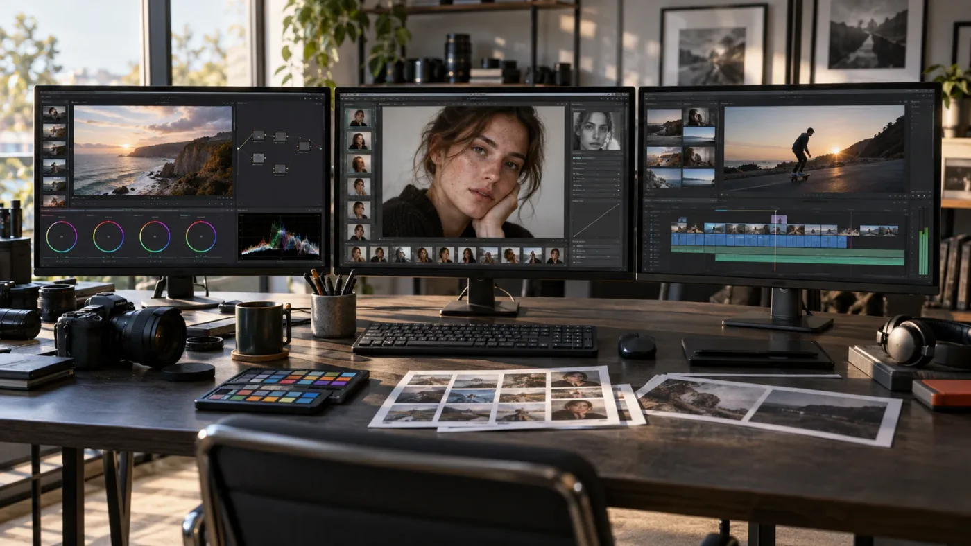 Illustration of choosing between the Photo page and a dedicated photo editor