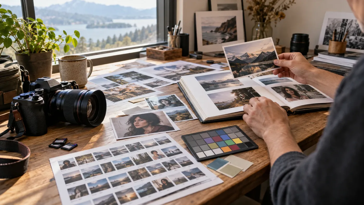 Illustration of the DaVinci Resolve 21 Photo page workspace