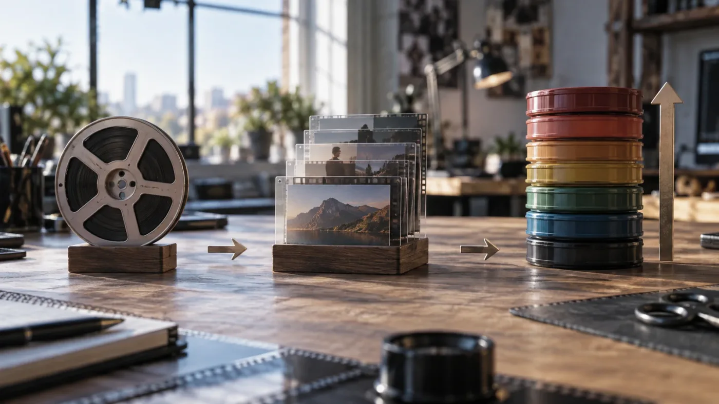 Illustration of DaVinci Resolve 20, 21, and 21.1 Layer List version differences