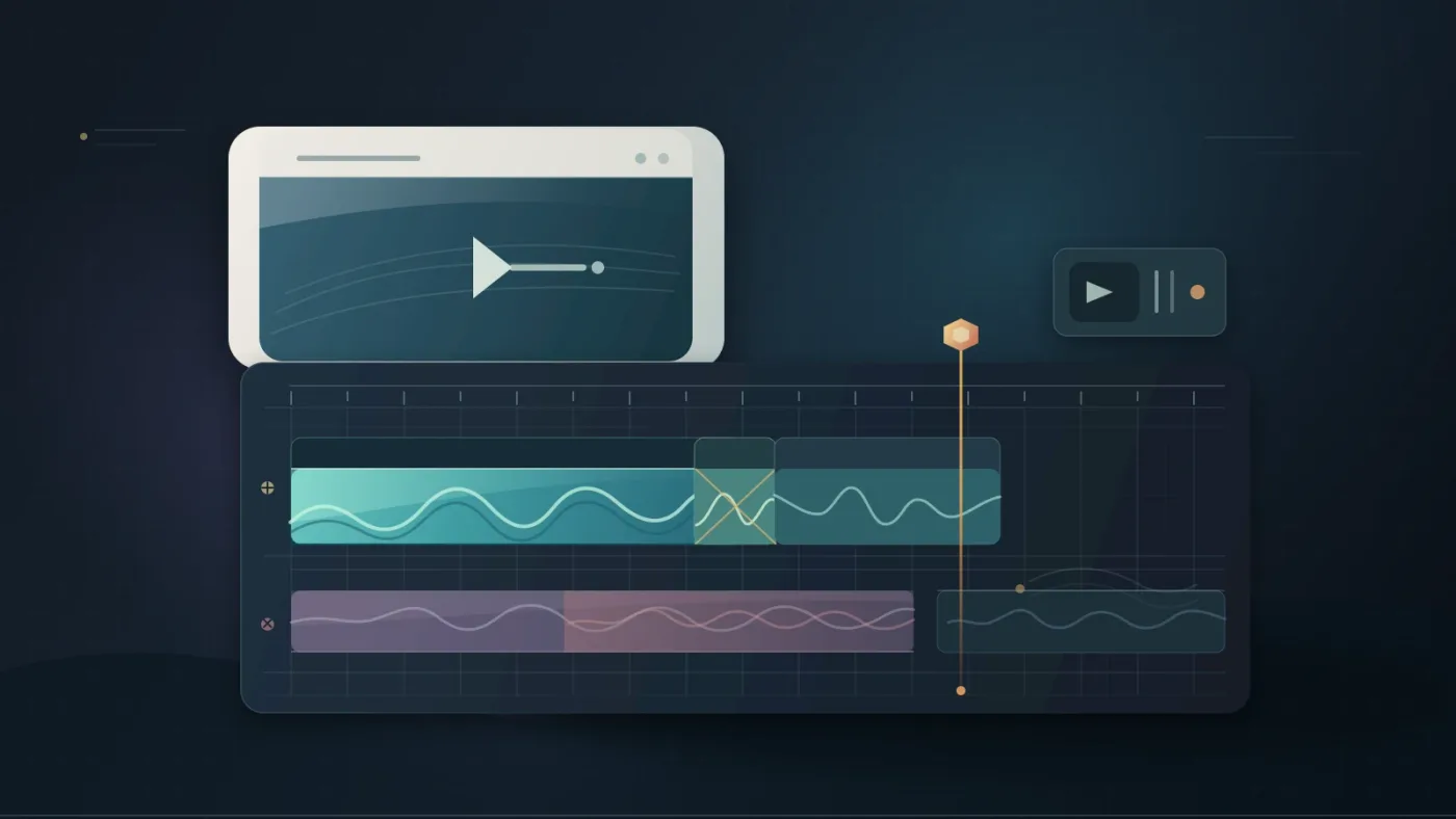 Illustration of fitting music stems to a video edit
