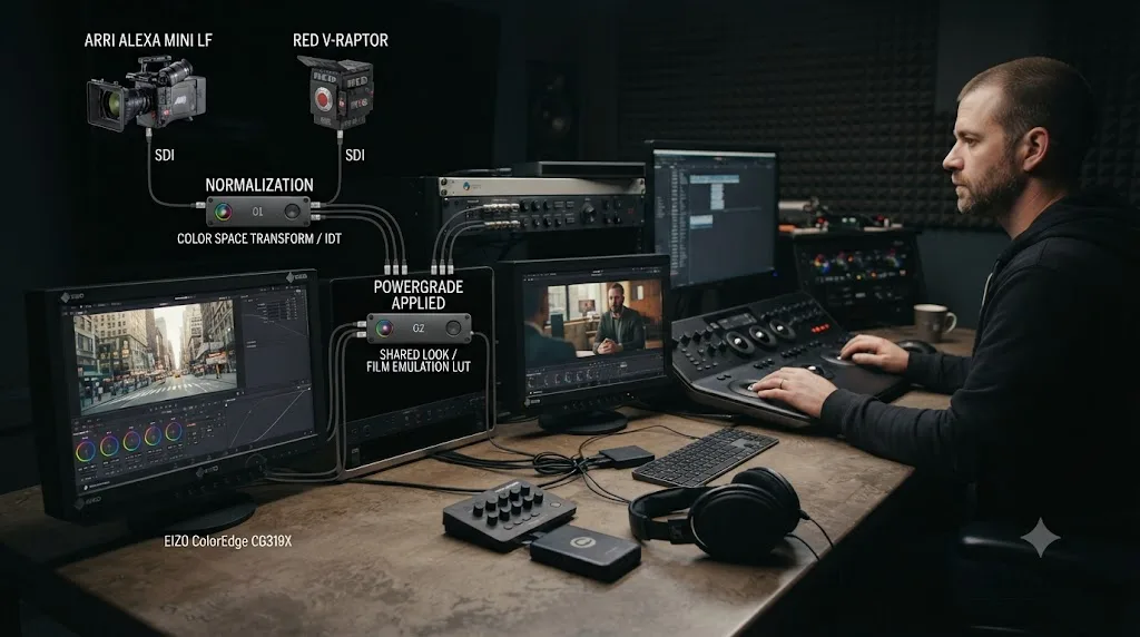 Illustration of fixing black PowerGrade thumbnails in DaVinci Resolve by resetting the PowerGrades path to a stable drive