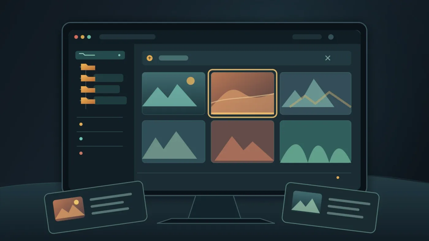 Illustration of DaVinci Resolve stock footage organization