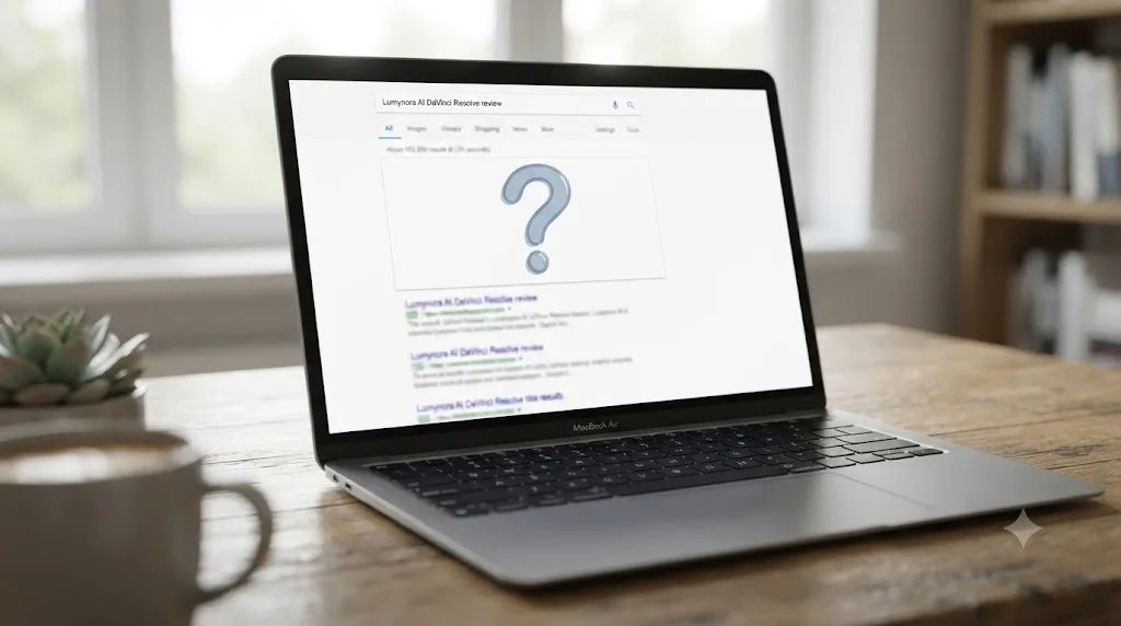 Illustration of a search results page with a question mark where a product listing should be