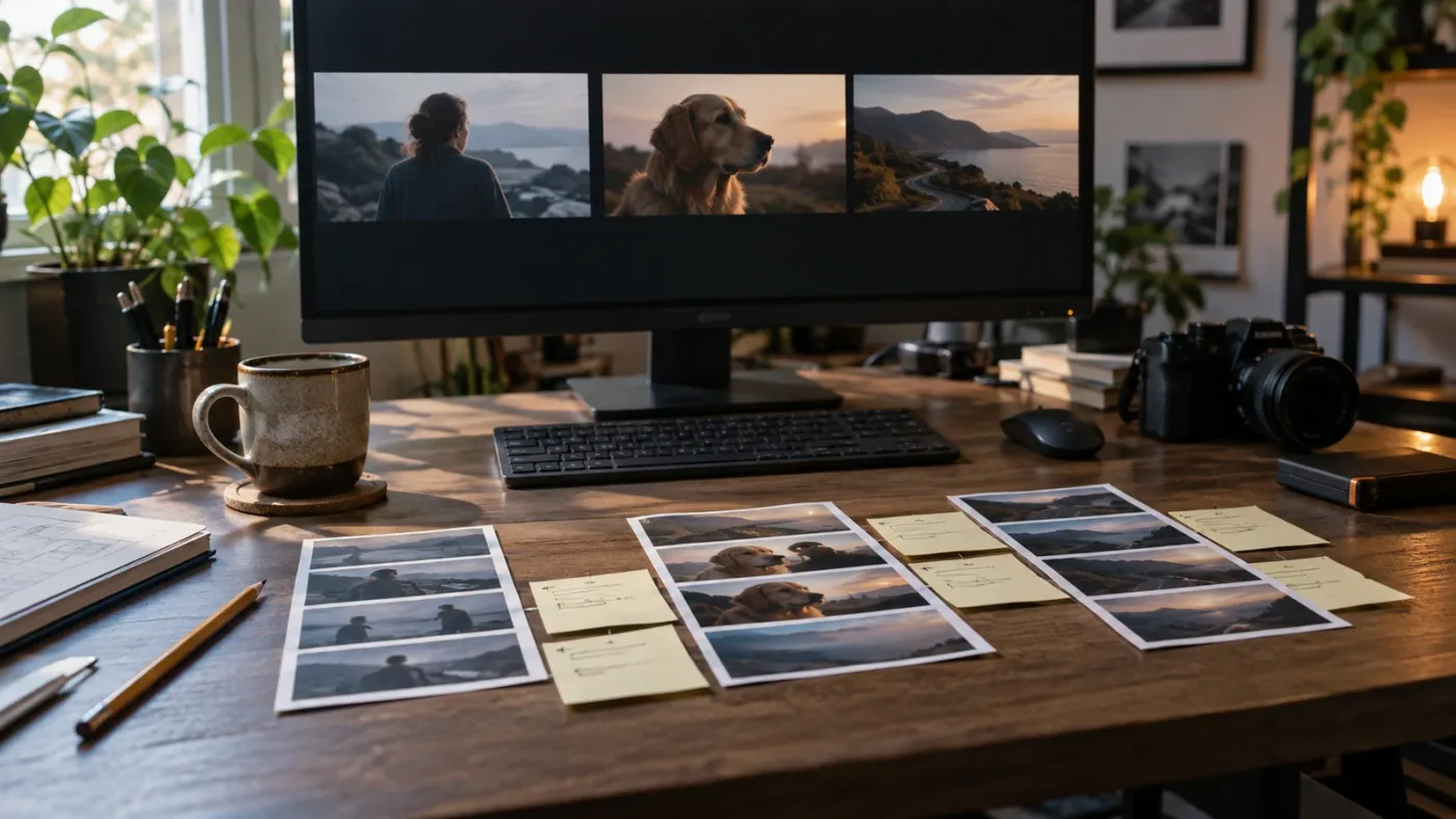 Illustration of a three-clip DaVinci Resolve editing practice exercise