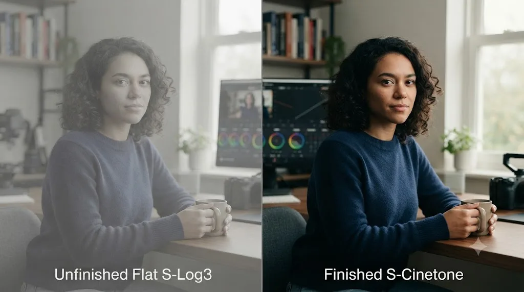 Illustration of a duplicated DaVinci Resolve timeline showing two Color Space Transform output nodes, one set to Rec.709 and one set to Rec.2100 for HDR delivery