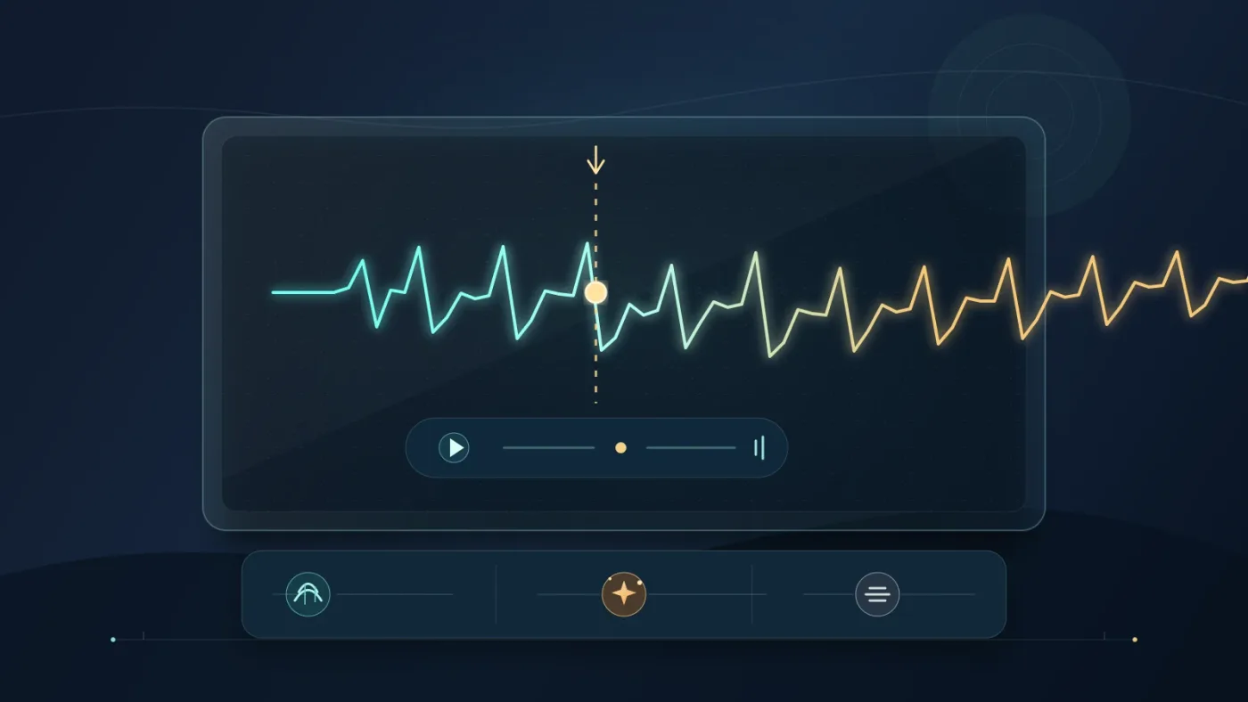 Illustration of comparing room tone, sound effect, and silence at a DaVinci Resolve edit